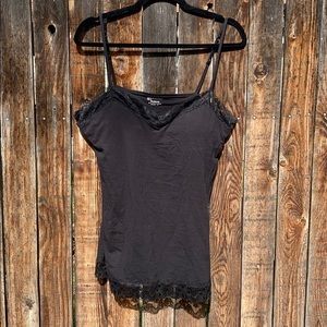 No boundaries padded lace trim camisole tank top